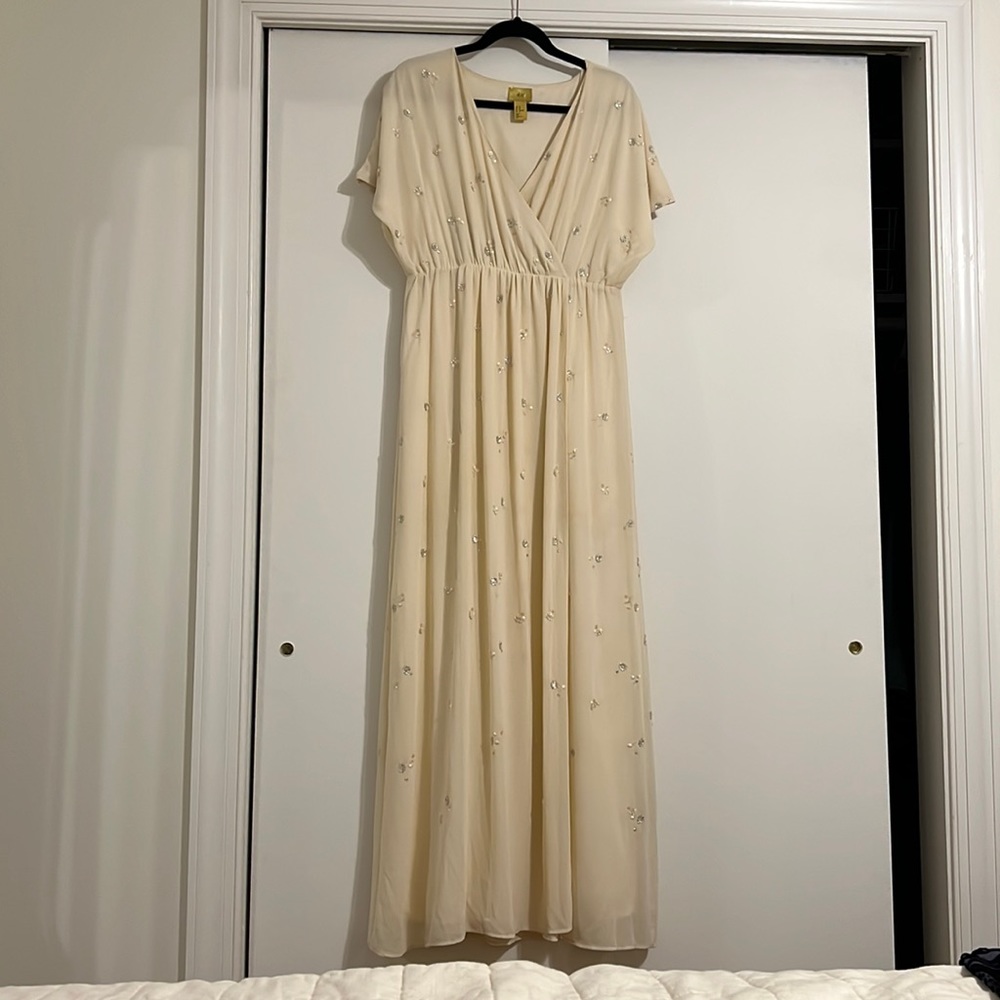 Cream colored bridesmaid dress